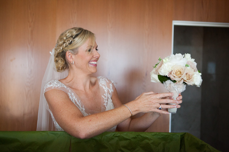 Bride Holding a Wedding Bouquet
