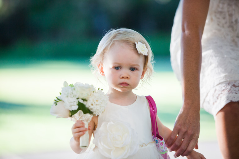 Baby Girl with Flowers