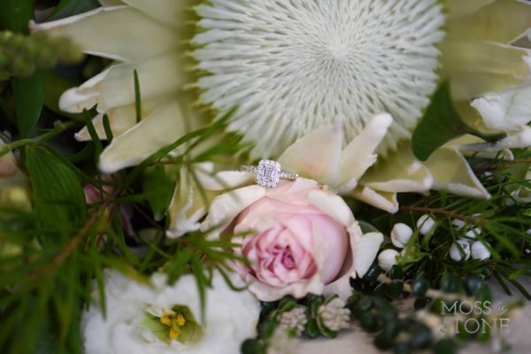 Pink Rose With Ring