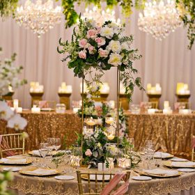 bridal table flowers